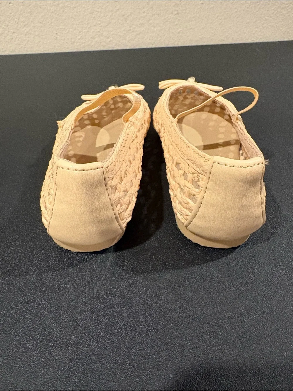 Cat & Jack Lorna Mary Jane Flats With Bow Woven Shoes Little Girl Toddler Size 8